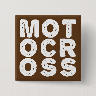 Bóton Quadrado 5.08cm Botão de Moto de Trilha Logo de Motocross Gigante 