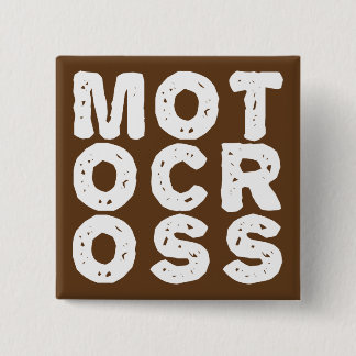 Bóton Quadrado 5.08cm Botão de Moto de Trilha Logo de Motocross Gigante