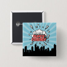 Botão de Namorados da banda desenhada do amigo sup