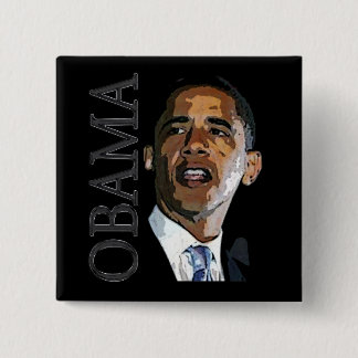 Bóton Quadrado 5.08cm Botão de Obama