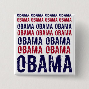 Bóton Quadrado 5.08cm Botão de OBAMA OBAMA OBAMA