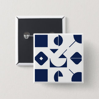 Bóton Quadrado 5.08cm Botão de Padrão Geométrico de Azulejo Português –