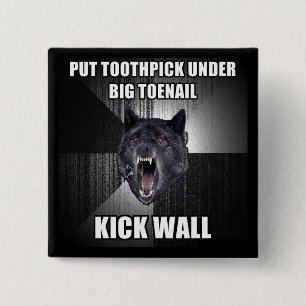 Bóton Quadrado 5.08cm Botão de palito