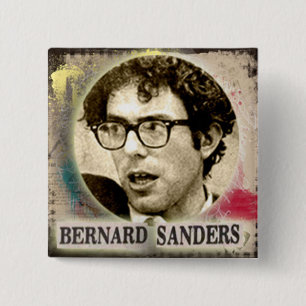Bóton Quadrado 5.08cm Botão de papel novo da foto de Bernie do activist