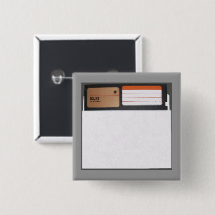 Bóton Quadrado 5.08cm Botão de Pinback dos itens de disquete de 5,25 pol