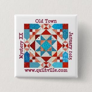 Bóton Quadrado 5.08cm Botão de pinback para Mistério da Cidade Antiga