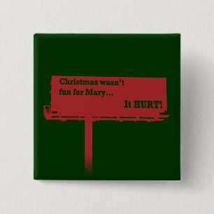 Bóton Quadrado 5.08cm Botão de placa de Natal engraçado