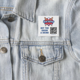 Bóton Quadrado 5.08cm Botão de QR Code para Comprar uma Bebida para o No