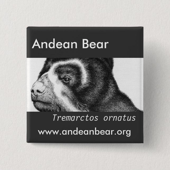 Bóton Quadrado 5.08cm Botão de R. Manrique Quadrado (Frente)