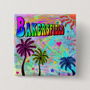 Bóton Quadrado 5.08cm Botão de Romance Vivido de Bakersfield