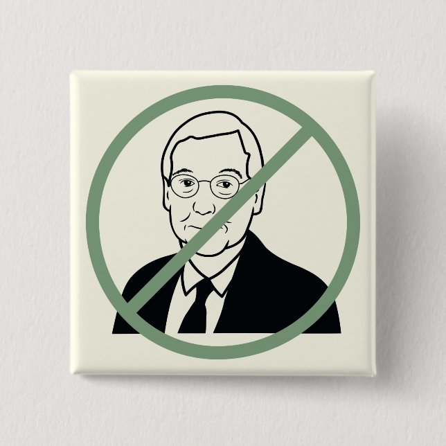 Bóton Quadrado 5.08cm Botão de Saída de Vote Mitch (Frente)