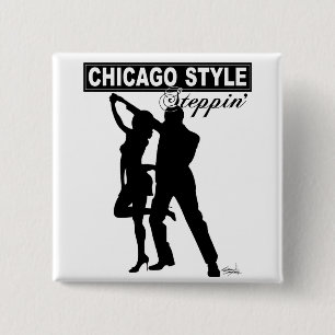 Bóton Quadrado 5.08cm Botão de Steppin do estilo de Chicago