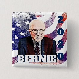Bóton Quadrado 5.08cm Botão de Suporte da Eleição Bernie Sanders 2020