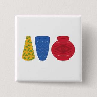 Bóton Quadrado 5.08cm Botão de Vasos Egípcios Modernos