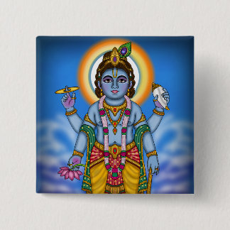 Bóton Quadrado 5.08cm Botão de Vishnu Criança