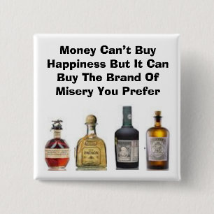 Bóton Quadrado 5.08cm Botão Dinheiro