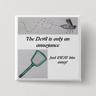 Bóton Quadrado 5.08cm Botão do aborrecimento