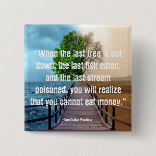 Bóton Quadrado 5.08cm Botão do ambiente