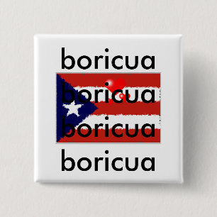Bóton Quadrado 5.08cm Botão do amor de Boricua