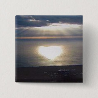 Bóton Quadrado 5.08cm Botão do amor do por do sol