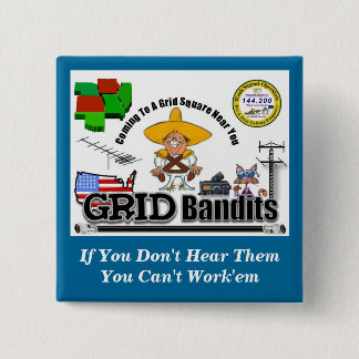 Bóton Quadrado 5.08cm Botão do bandido da grade com frase