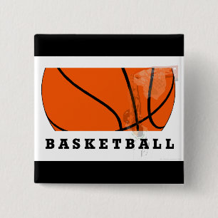 Bóton Quadrado 5.08cm Botão do basquetebol