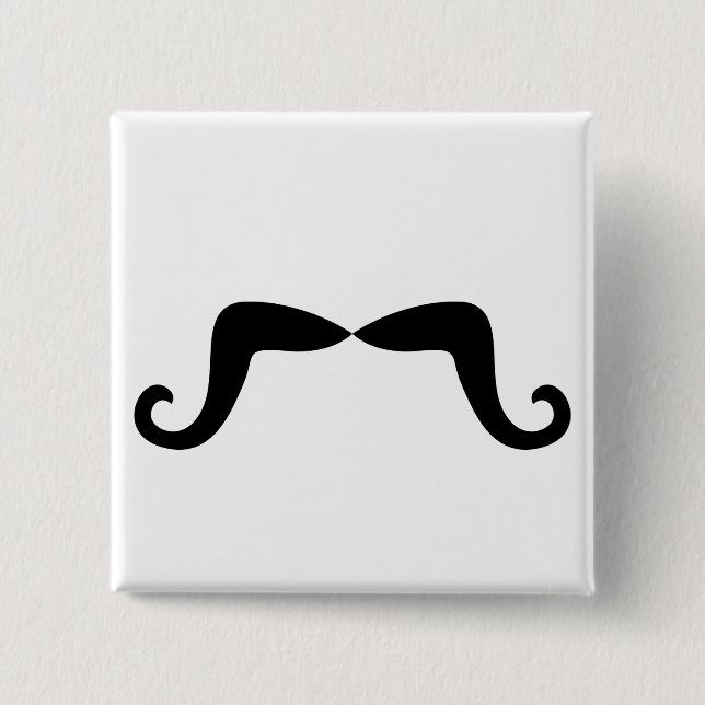 Bóton Quadrado 5.08cm Botão do bigode (Frente)