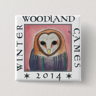 Bóton Quadrado 5.08cm botão do capuz da coruja