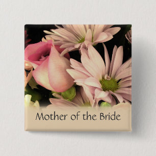 Bóton Quadrado 5.08cm Botão do casamento para a mãe da noiva