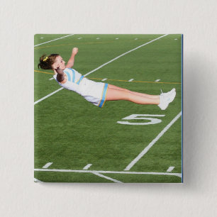 Bóton Quadrado 5.08cm Botão do cheerleader