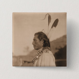 Bóton Quadrado 5.08cm Botão do Coração do Corvo