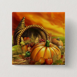 Bóton Quadrado 5.08cm Botão do Cornucopia