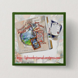 Bóton Quadrado 5.08cm Botão do diário chakra base