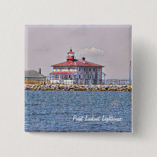 Bóton Quadrado 5.08cm Botão do farol da vigia do ponto