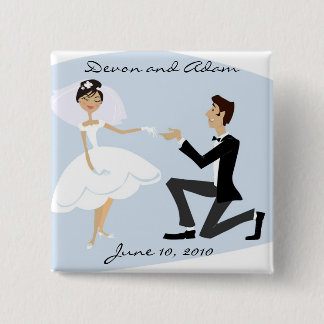 Bóton Quadrado 5.08cm Botão do favor do casamento