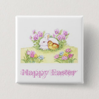 Bóton Quadrado 5.08cm Botão do felz pascoa