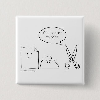 Bóton Quadrado 5.08cm Botão do forte do corte