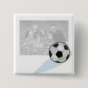 Bóton Quadrado 5.08cm Botão do futebol da foto