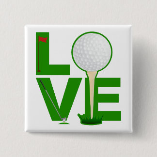 Bóton Quadrado 5.08cm Botão do golfe do amor