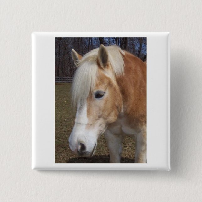 Bóton Quadrado 5.08cm Botão do grama (Frente)