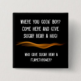 Bóton Quadrado 5.08cm Botão do lança-chamas