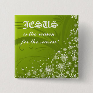 Bóton Quadrado 5.08cm Botão do Natal
