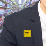 Bóton Quadrado 5.08cm Botão do nome da empresa e logotipo amarelo quadra<br><div class="desc">Botão quadrado que você pode personalizar para colocar seu nome de empresa e logotipo. Você pode usar este botão como acessório uniforme do seu funcionarios. Você também pode usá-lo como acessório de empacotamento. Você também pode incluí-lo em seus materiais de marketing para anunciar sua empresa ou promover seu nome de...</div>
