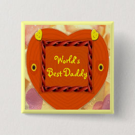 Bóton Quadrado 5.08cm Botão do pai do mundo o melhor