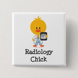 Bóton Quadrado 5.08cm Botão do pintinho da radiologia