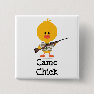 Bóton Quadrado 5.08cm Botão do pintinho de Camo do rifle da caça