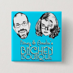 Bóton Quadrado 5.08cm Botão do quadrado do logotipo do boutique de