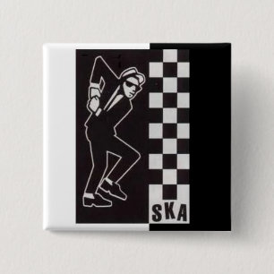 Bóton Quadrado 5.08cm Botão do ritmo de Ska
