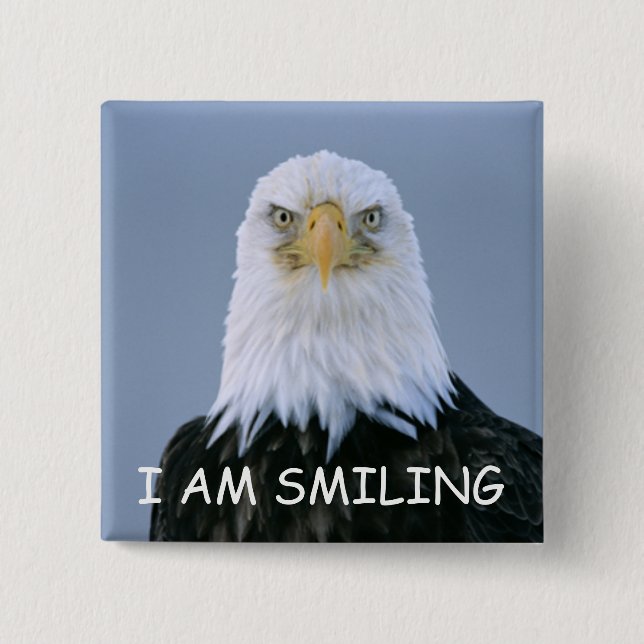 Bóton Quadrado 5.08cm Botão do sorriso (Frente)