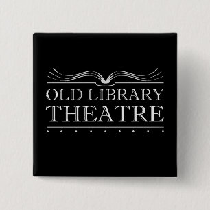 Bóton Quadrado 5.08cm Botão do Teatro da Antiga Biblioteca